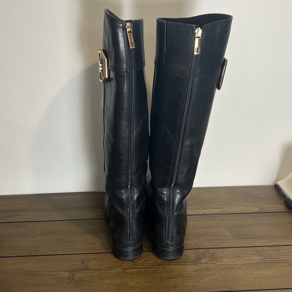 Tory Burch black leather Lawrie riding boots size 8M - Picture 5 of 14